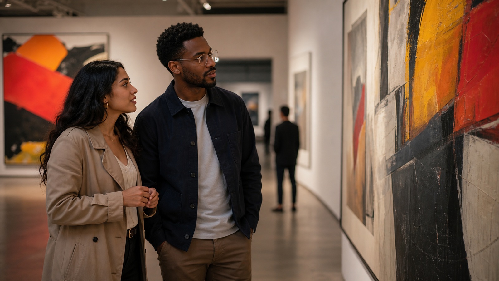 Photorealistic dating scene representing how to prepare for cross-cultural relationships before the first date